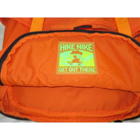 Nike Hike Backpack Travel Bag Safety Orange Black Atomic Green 27L DJ9677-819 - Picture 6 of 7